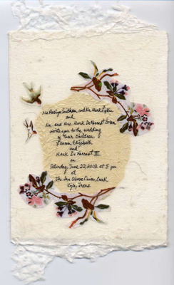 our hand made wedding invitation